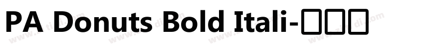 PA Donuts Bold Itali字体转换